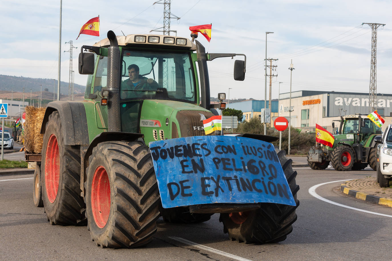 La protesta de Lentiscares, en imágenes