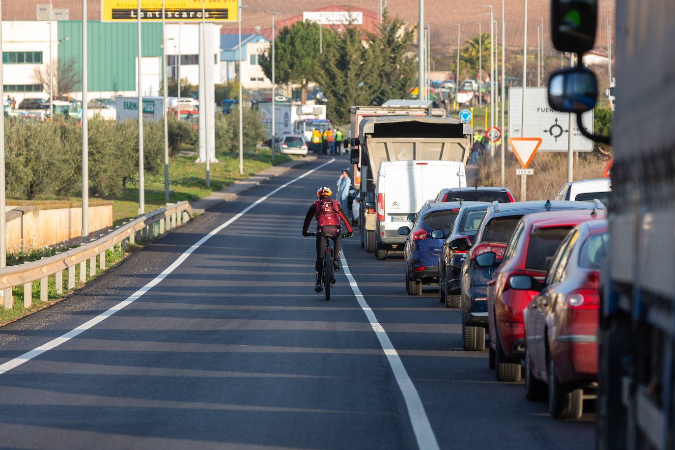 La protesta de Lentiscares, en imágenes