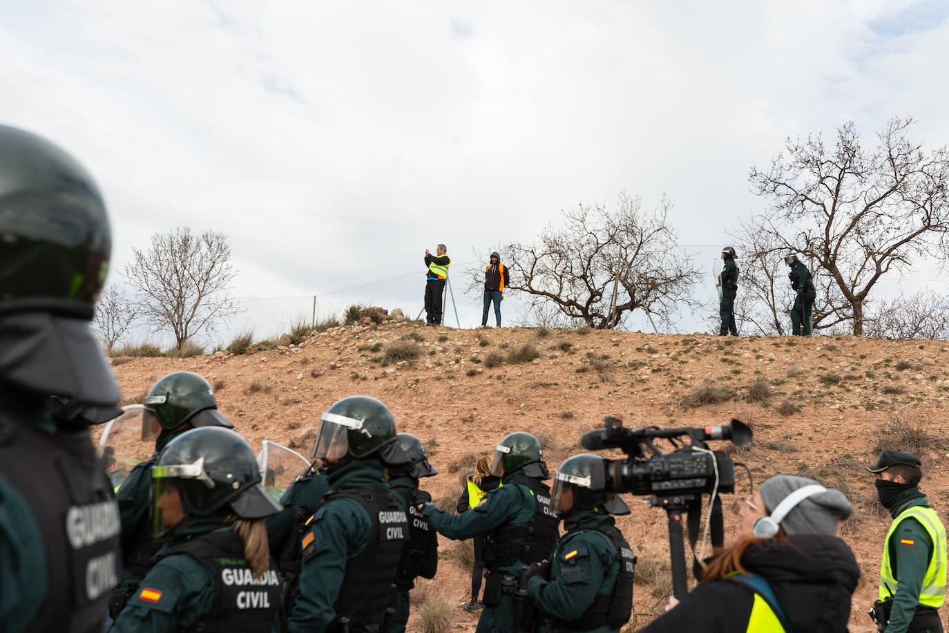 La protesta de Lentiscares, en imágenes