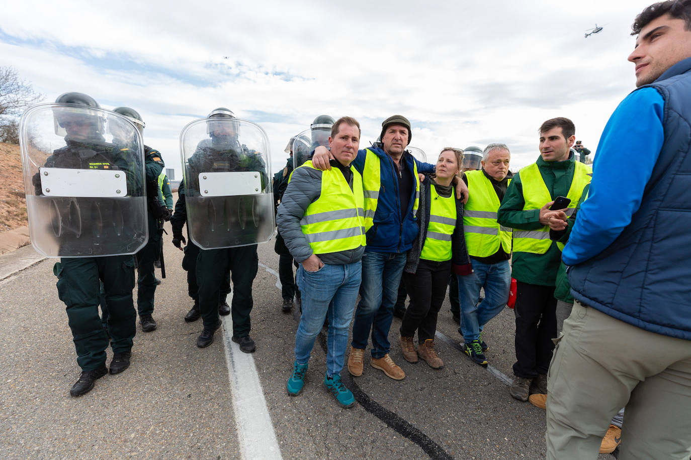 La protesta de Lentiscares, en imágenes