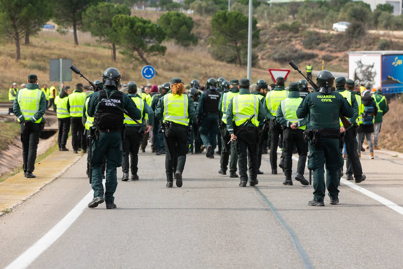 La protesta de Lentiscares, en imágenes