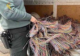 Operación de robo de cable de la Guardia Civil llevada a cabo hace unos días.
