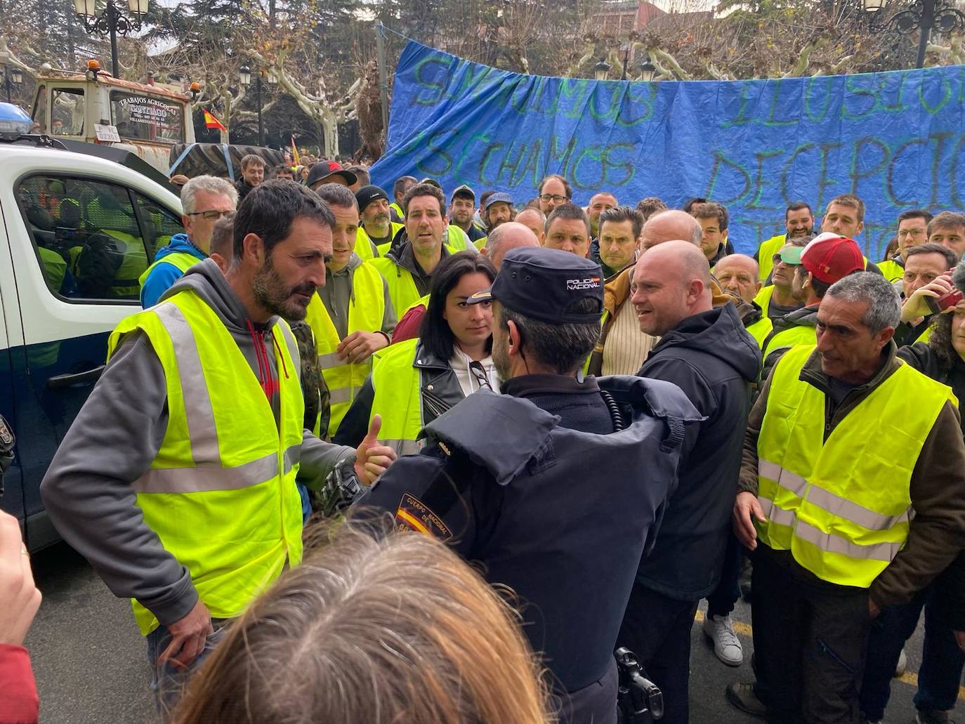 Las imágenes de la protesta en Logroño