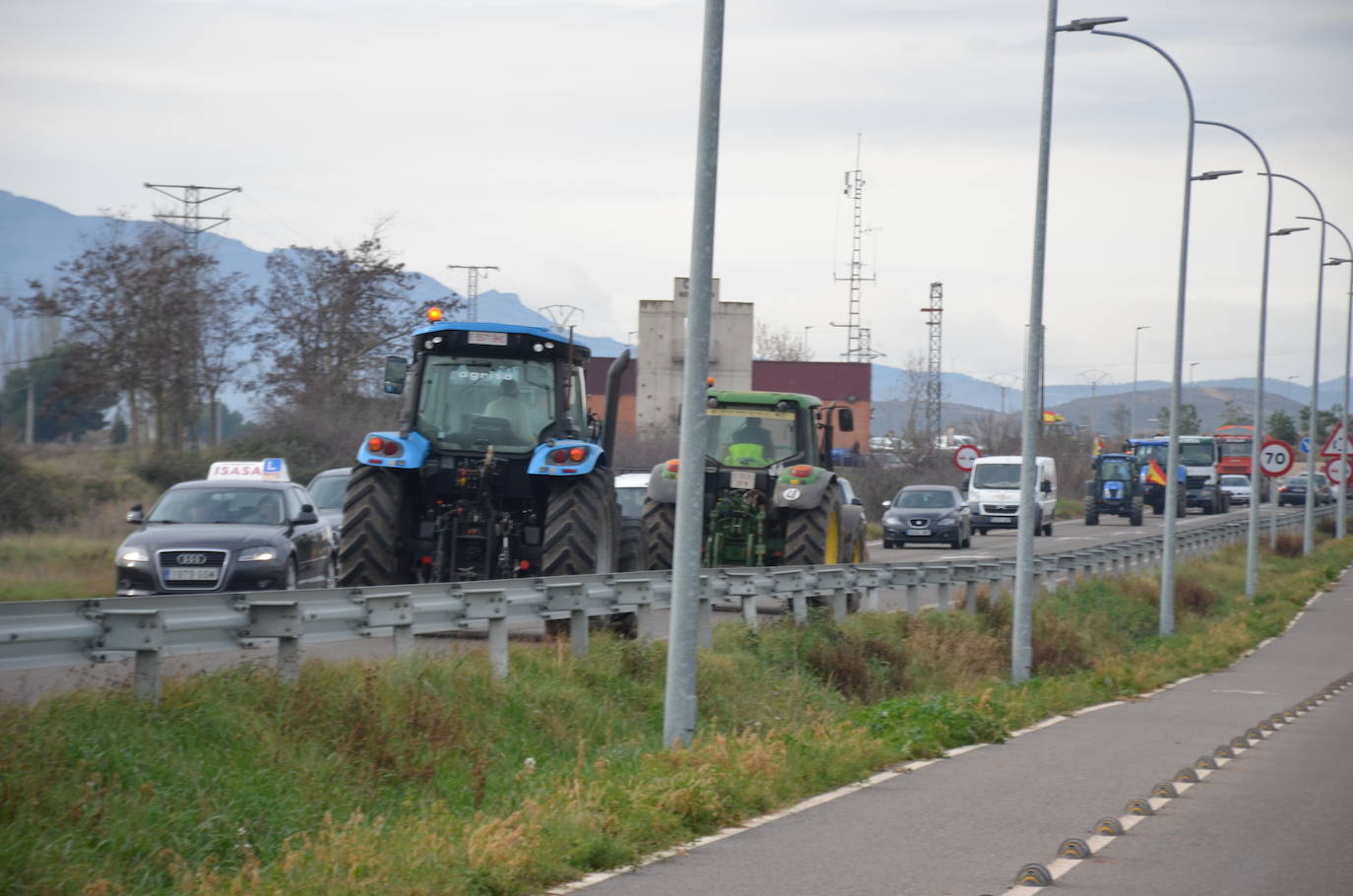 La tractorada en Calahorra de esta cuarta jornada, en imágenes