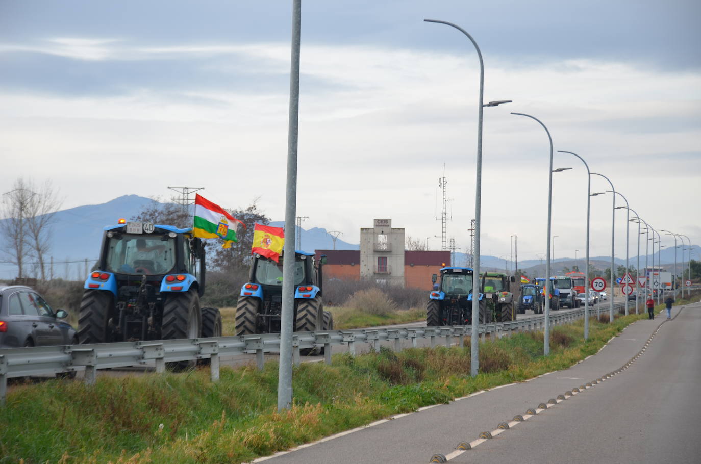 La tractorada en Calahorra de esta cuarta jornada, en imágenes