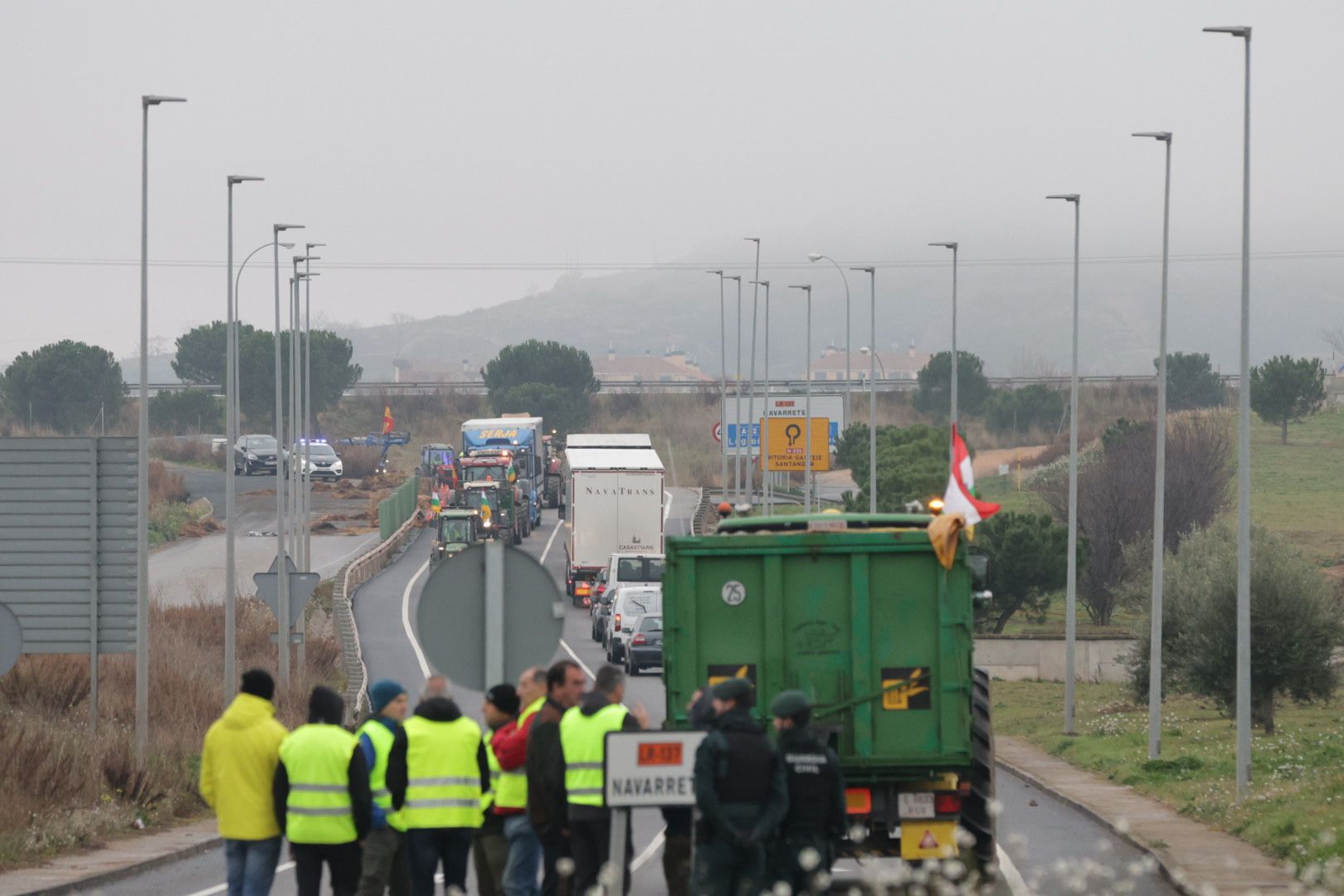 Las imágenes de la protesta agraria en La Rioja este viernes