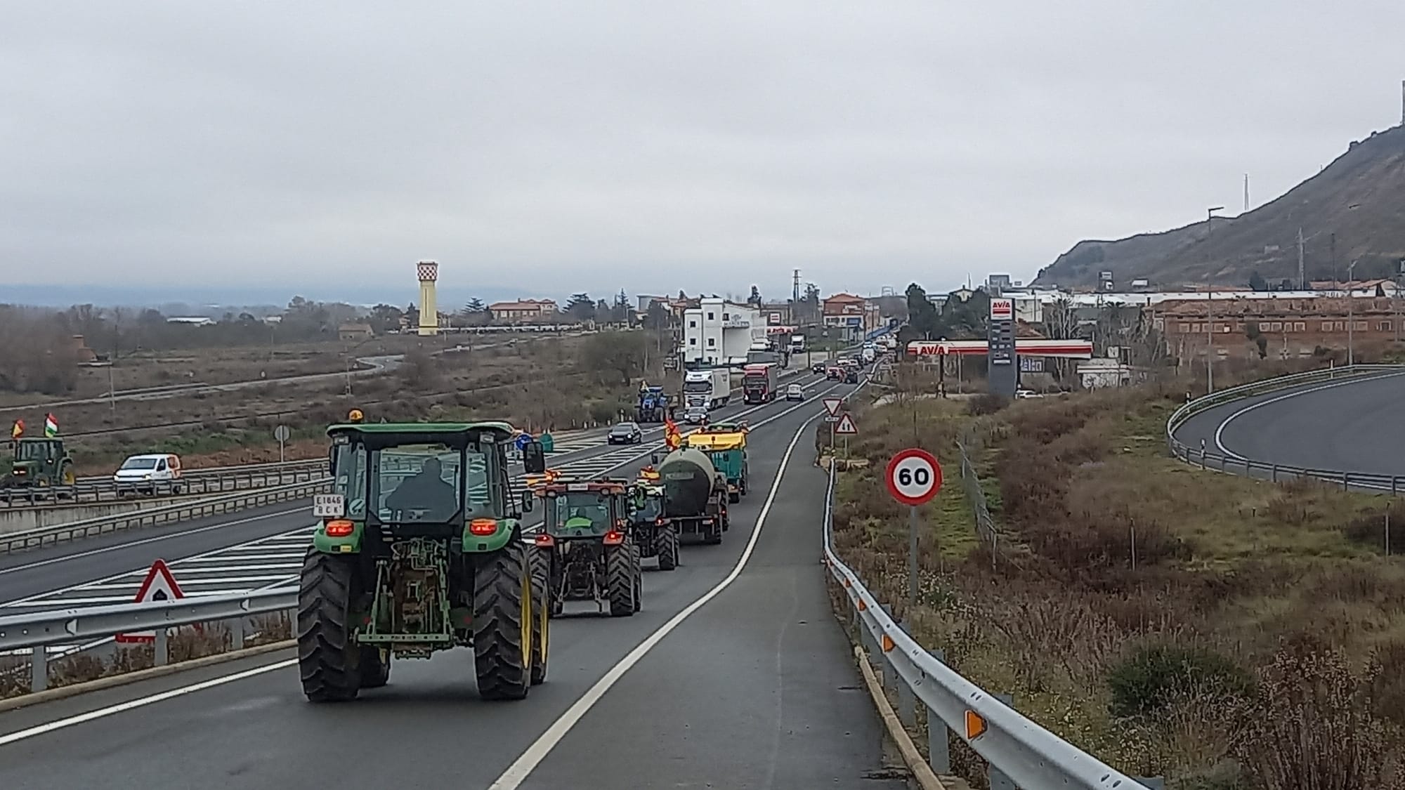 Las imágenes de la protesta agraria en La Rioja este viernes