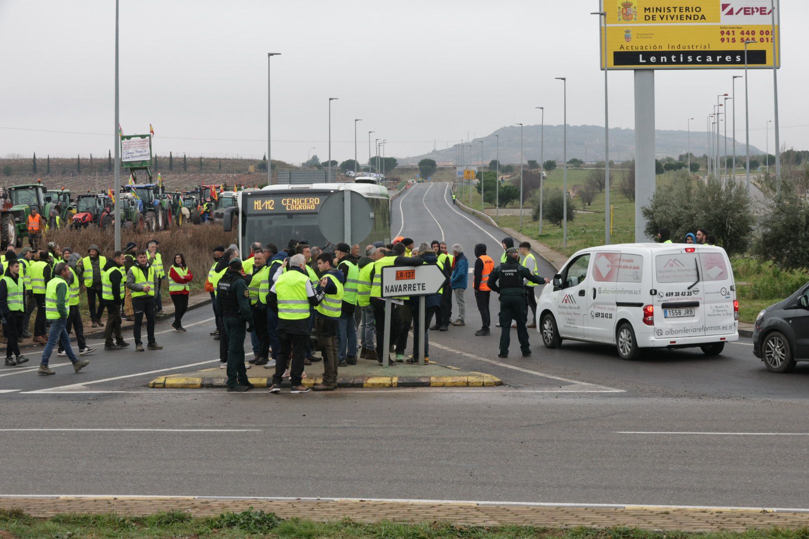 Las imágenes de la protesta agraria en La Rioja este viernes