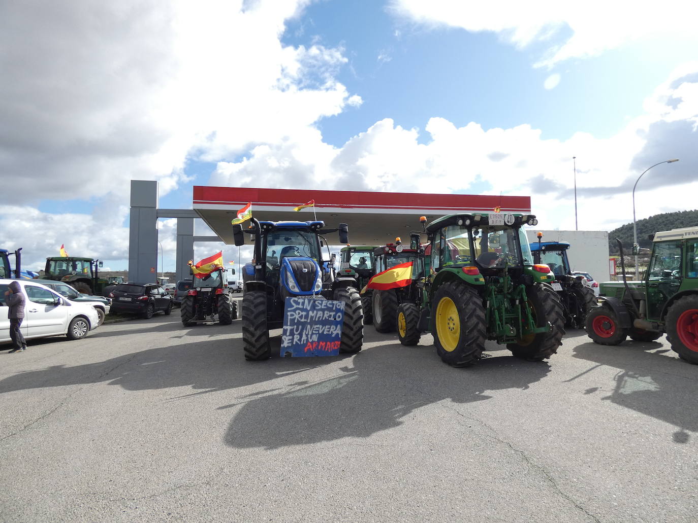 Las imágenes de la tractorada en Briones