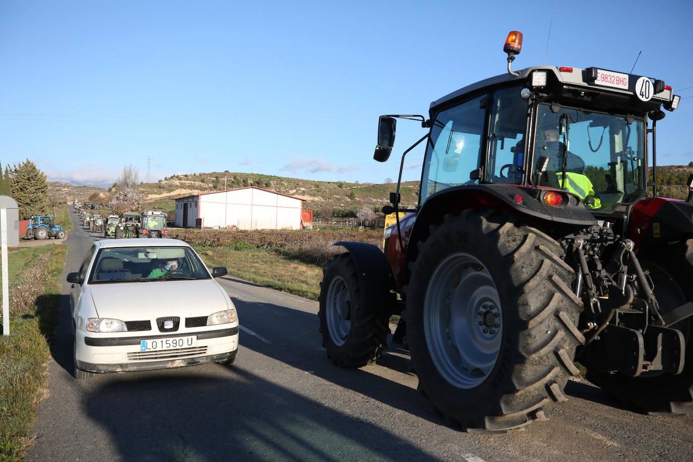 Salida de tractores en Rioja Alavesa