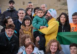 Juan Olivenza, en la salida el pasado 26 de enero rodeado de familia y amigos en Logroño.