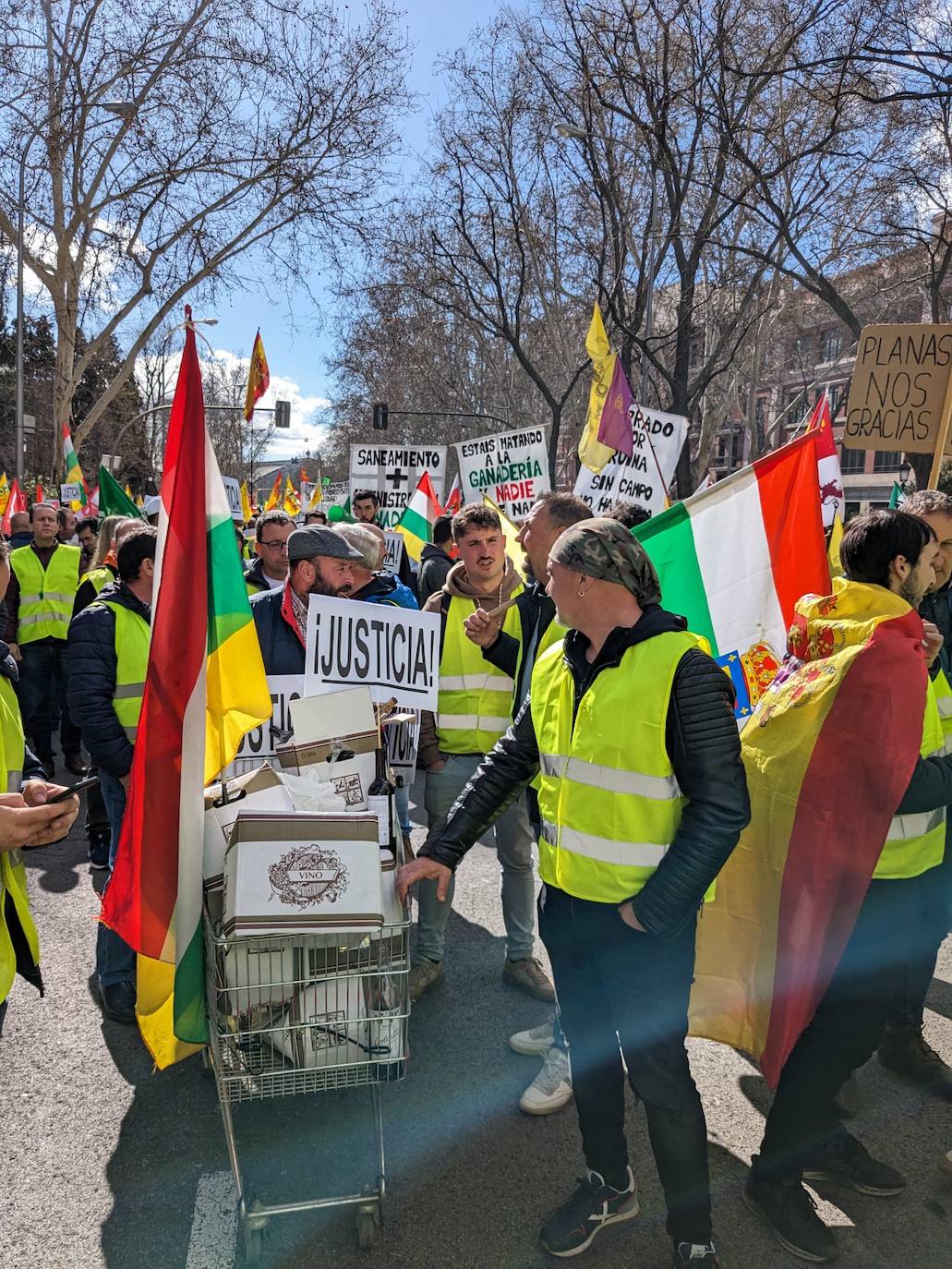 Los agricultores riojanos se manifiestan en Madrid