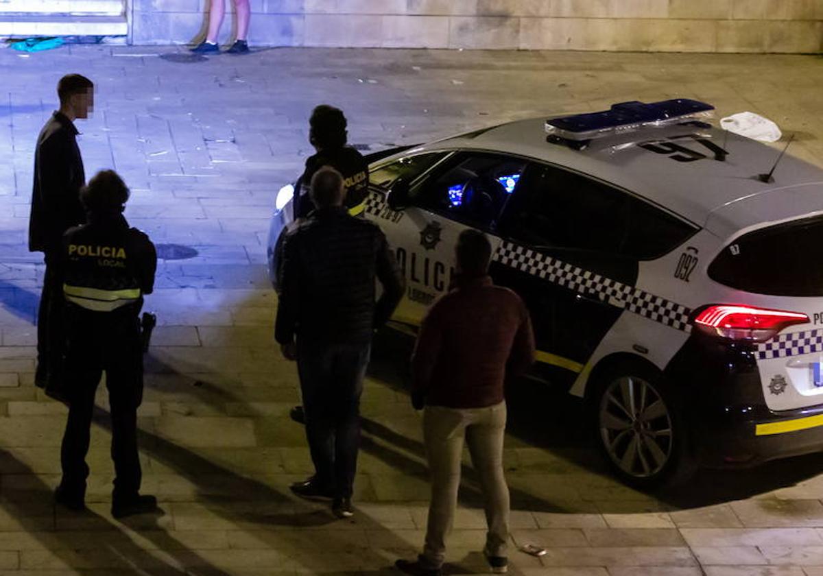 La Policía Local de Logroño en una intervención.