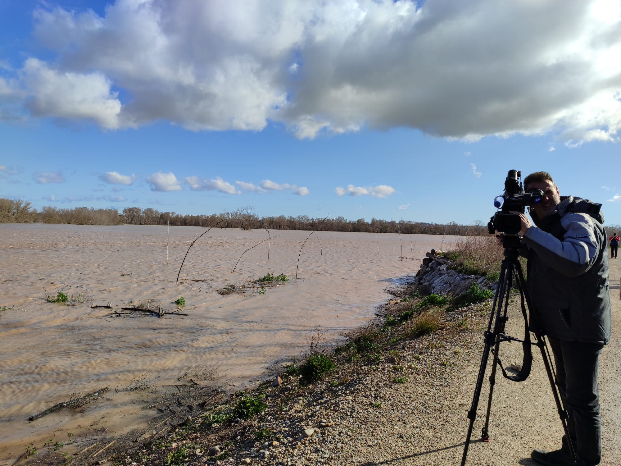 Crecida del Ebro a su paso por Alfaro