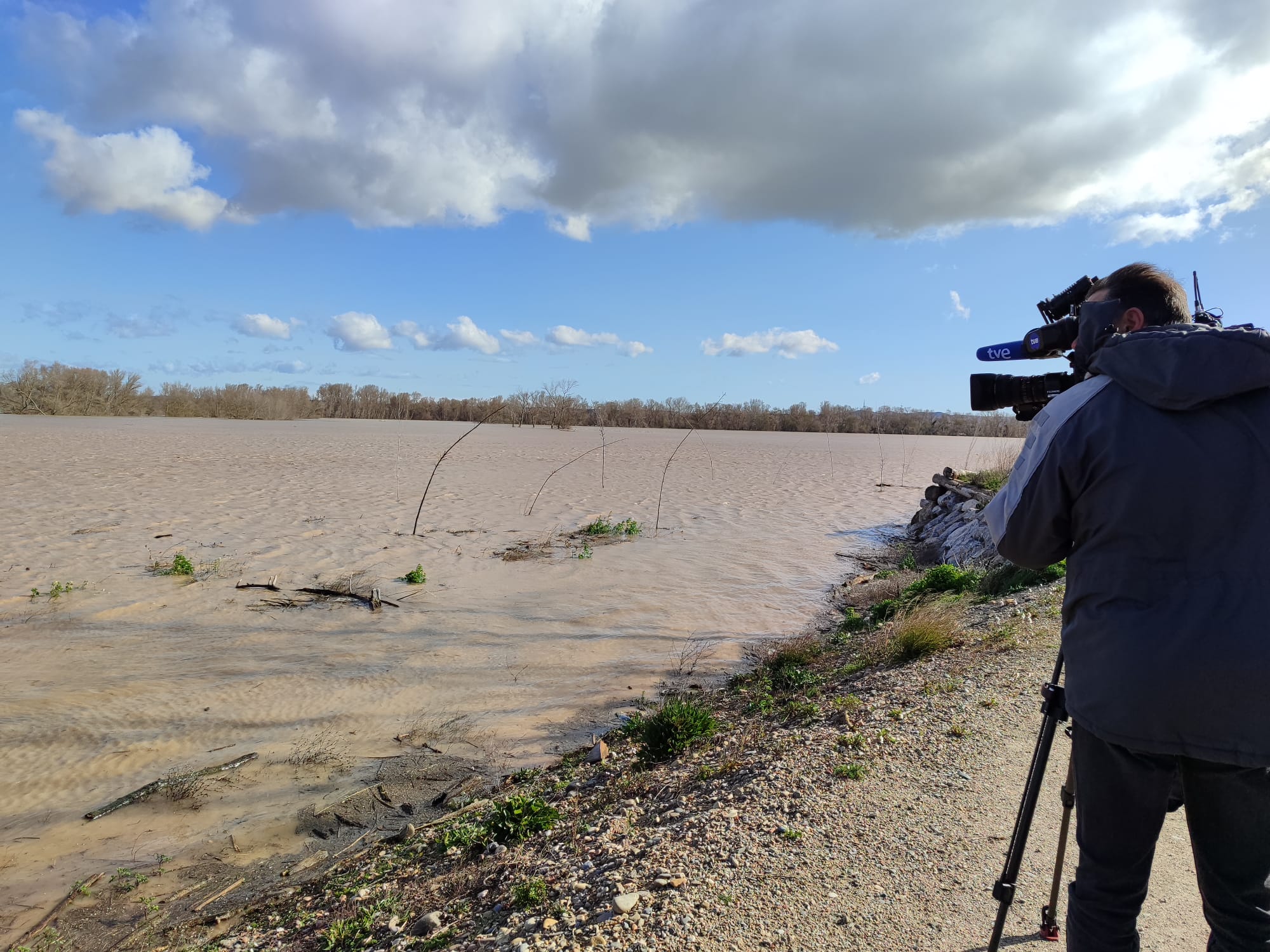 Crecida del Ebro a su paso por Alfaro