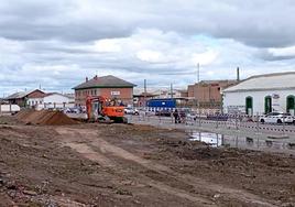 Las obras de la estación intermodal de Calahorra obligan a cortar el acceso con vehículos