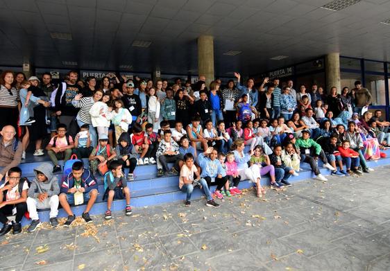 La despedida de los niños saharauis acogidos en Logroño en el verano de 2023.