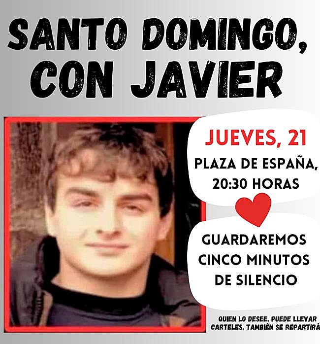 Cartel con la convocatoria para este jueves en Santo Domingo.