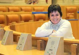 La diputada de IU, en el Parlamento de La Rioja.