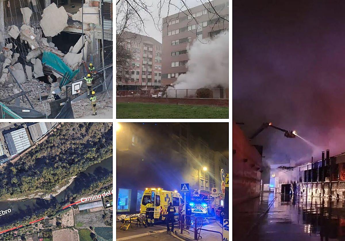 Las cinco intervenciones más destacables de los bomberos de Logroño en 2023