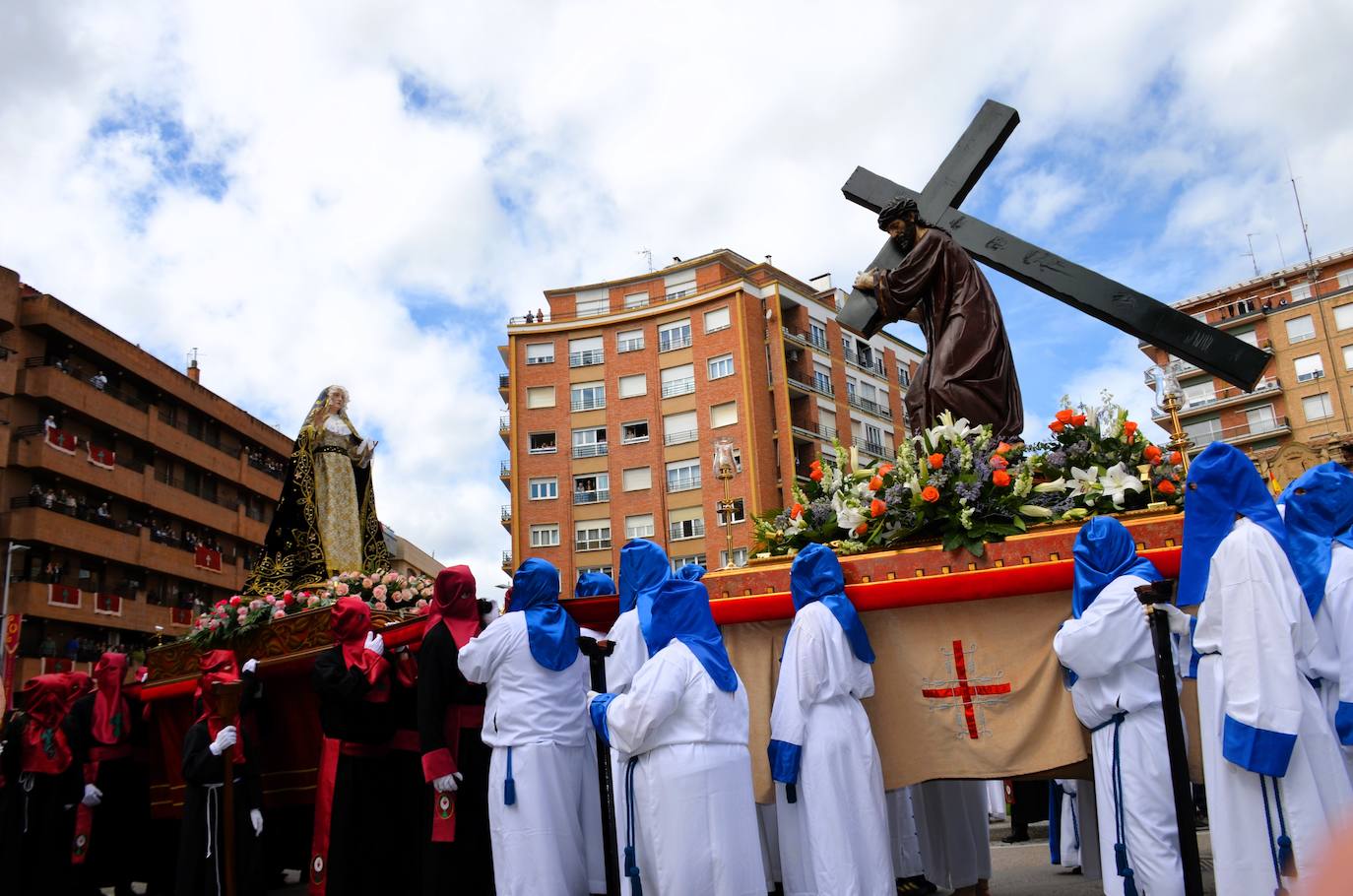 La procesión del Encuentro de Calahorra, en imágenes