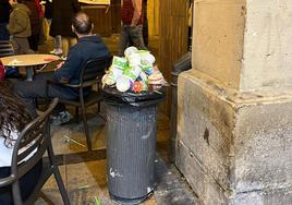 «Un basurero» en la calle Portales de Logroño