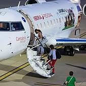 Los vuelos de Badajoz a Madrid y Barcelona o el Almería-Sevilla, la 'envidia' para Agoncillo