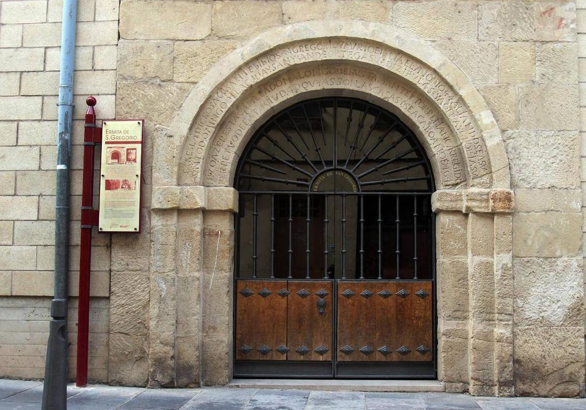 Pequeña ermita de San Gregorio, en la calle Rúa Vieja de Logroño