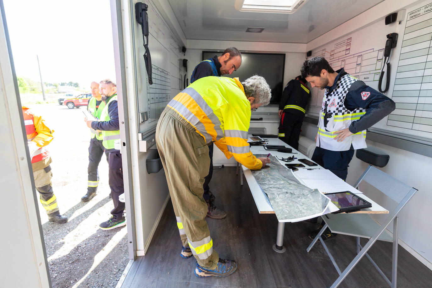 Las imágenes del simulacro de incendio forestal