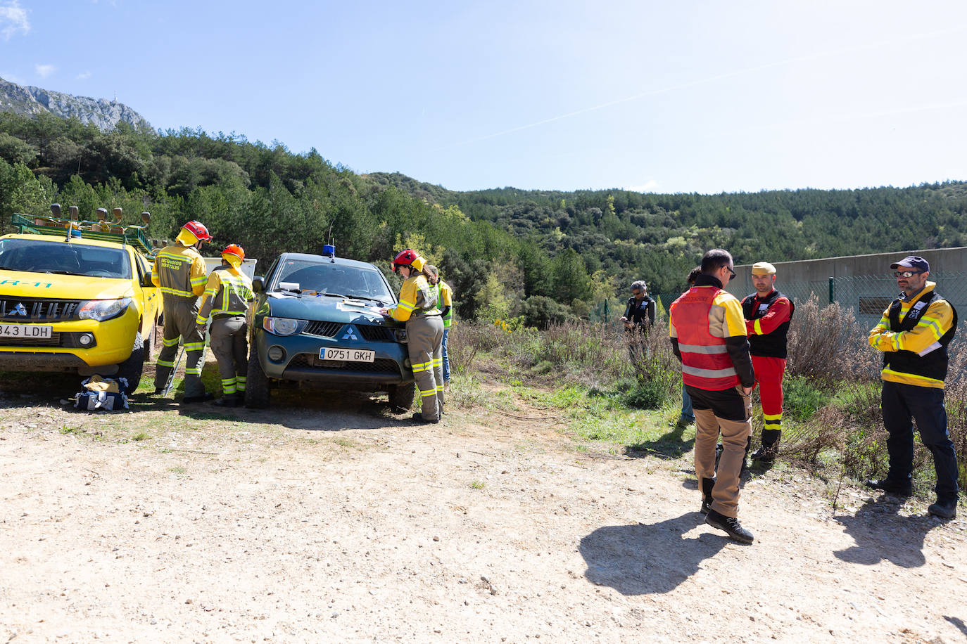 Las imágenes del simulacro de incendio forestal