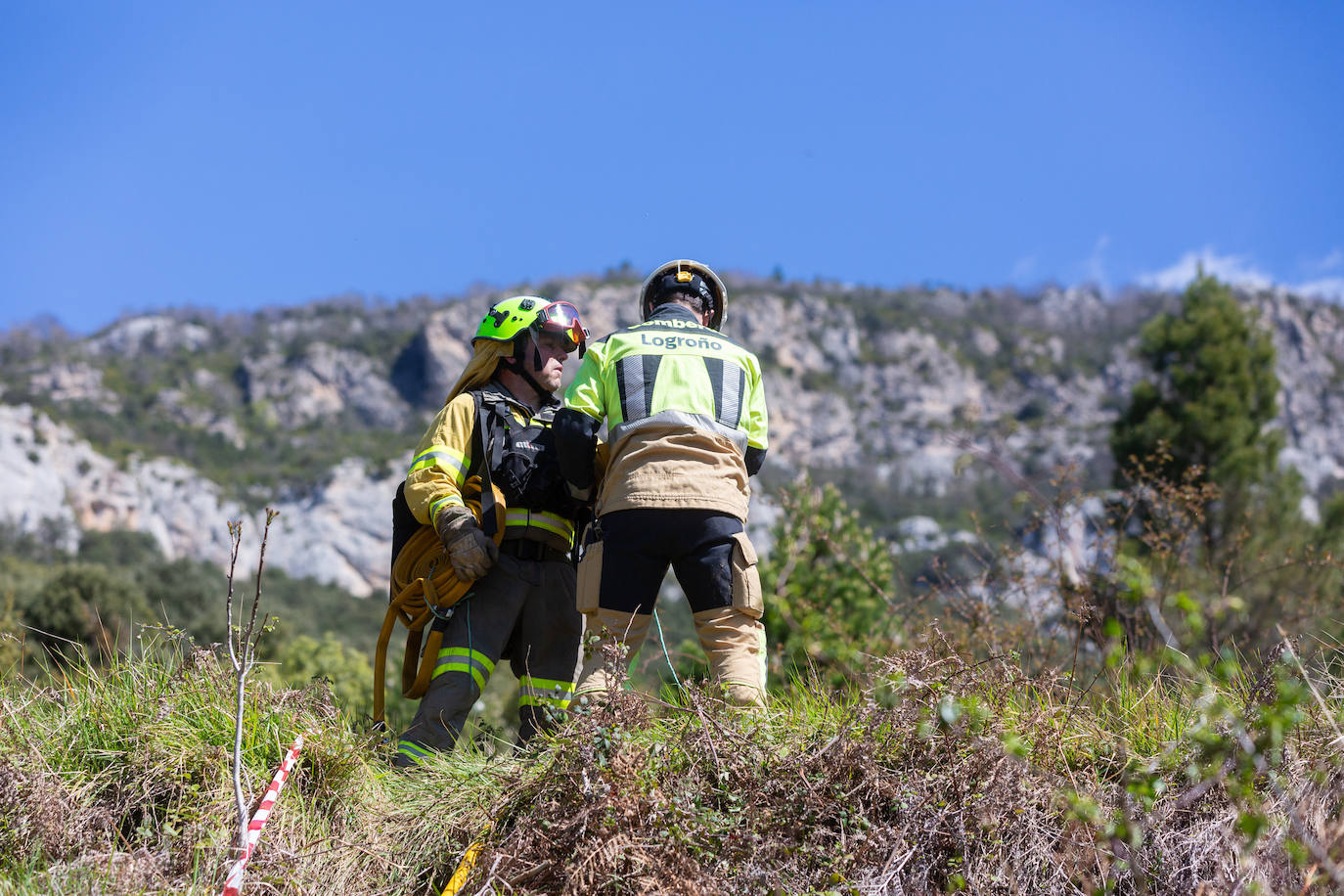 Las imágenes del simulacro de incendio forestal