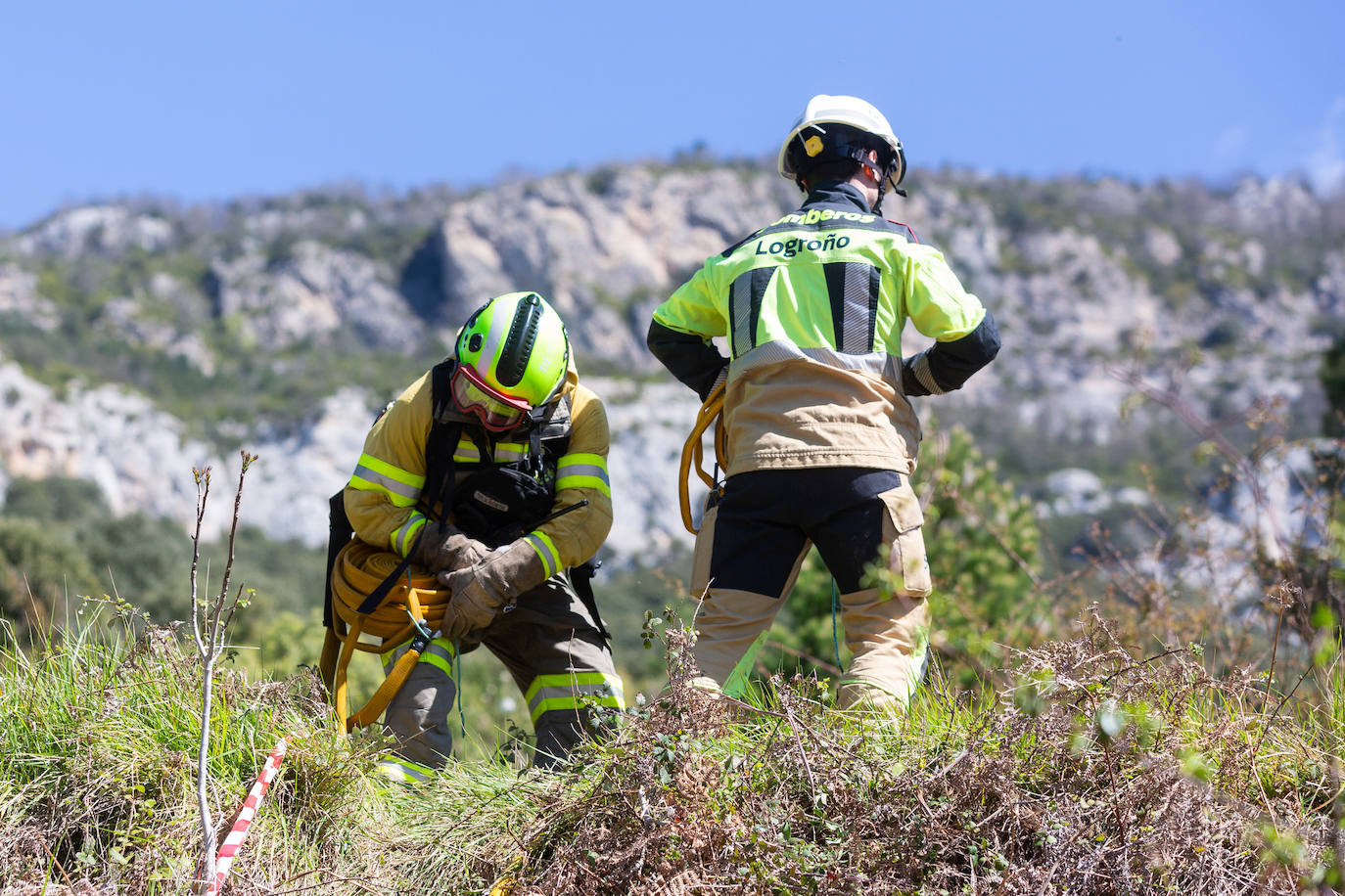 Las imágenes del simulacro de incendio forestal