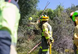 Las imágenes del simulacro de incendio forestal