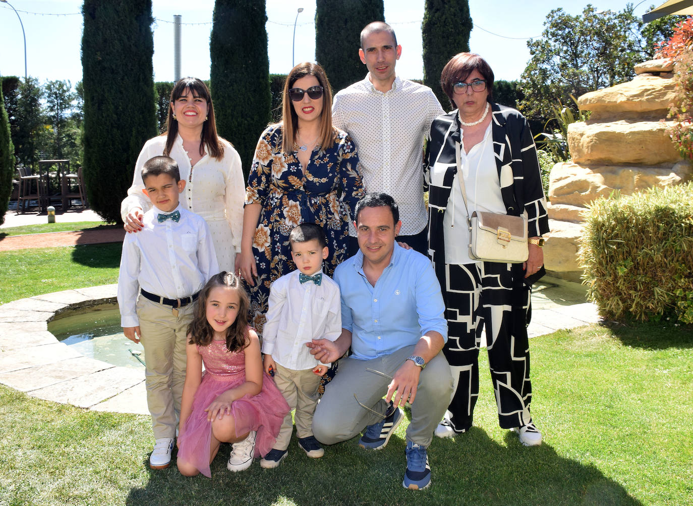 Mario de Corta, Triana San Miguel, Adrián de Corta, Patxi Arnedo, Lucía Rubio, Liliana de Corta, Sergio de Corta y Carmen Calleja