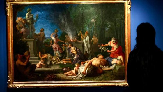 'Ofrenda a Baco' de Michel-Ange Houasse, expuesta en el Museo Vivanco.