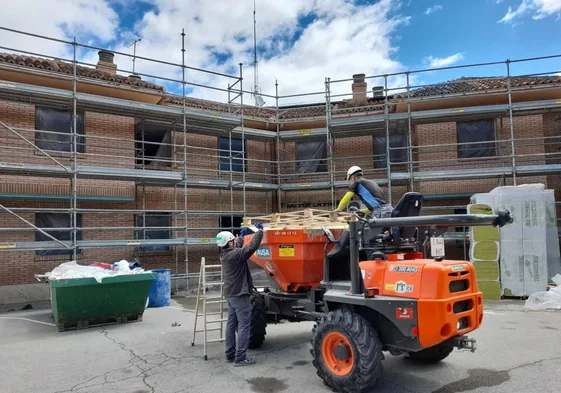 Obras en el cuartel de la Guardia Civil de Cervera del Río Alhama.