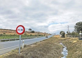 Imagen de la carretera N-232 cerca de Briones.