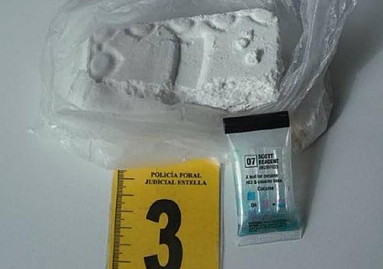 Imagen de la droga incautada en San Adrián a un conductor calagurritano.