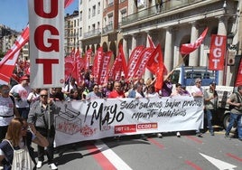 Imagen de la marcha de UGT y CC OO del pasado año.