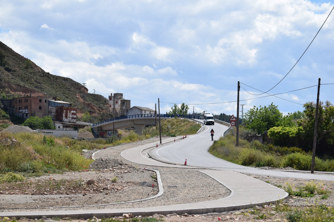 Villamediana, otro carril bici al 13% de pendiente