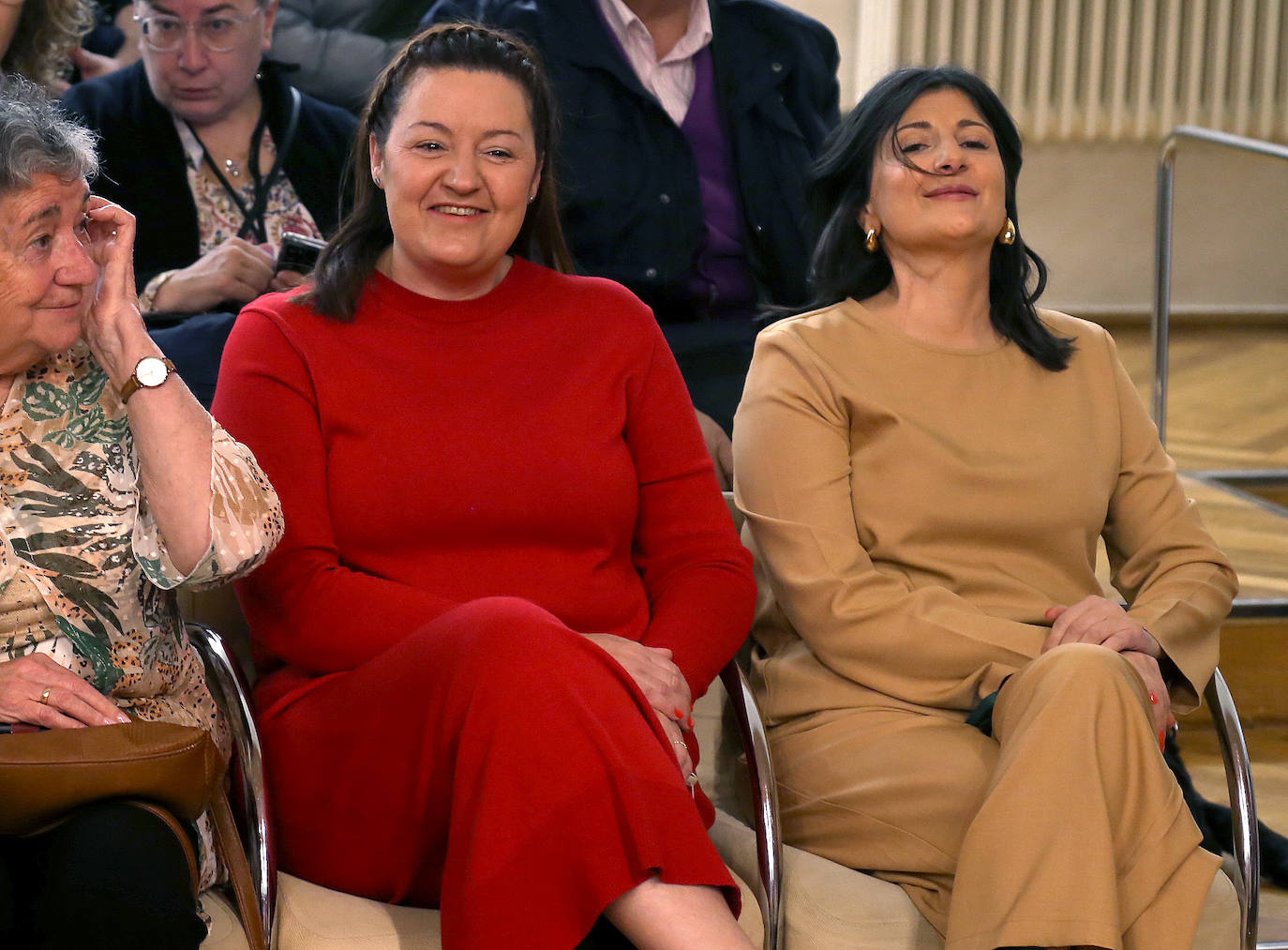 Esther Espinosa y Eva Loza, esta mañana.