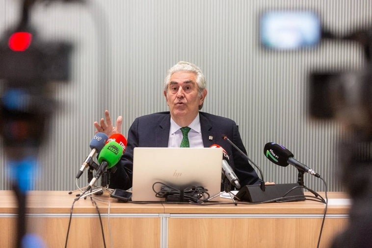 Javier Marca, durante la presentación de la Memoria 2023.