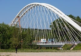 El cuarto puente, durante unas tareas de mantenimiento.