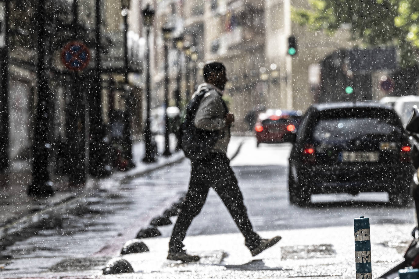 Intensa tormenta sobre Logroño