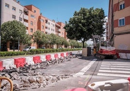 Comienzo de los trabajos en el cruce entre Madre de Dios y Padre Marín, una de las puertas de entrada a San José previstas.