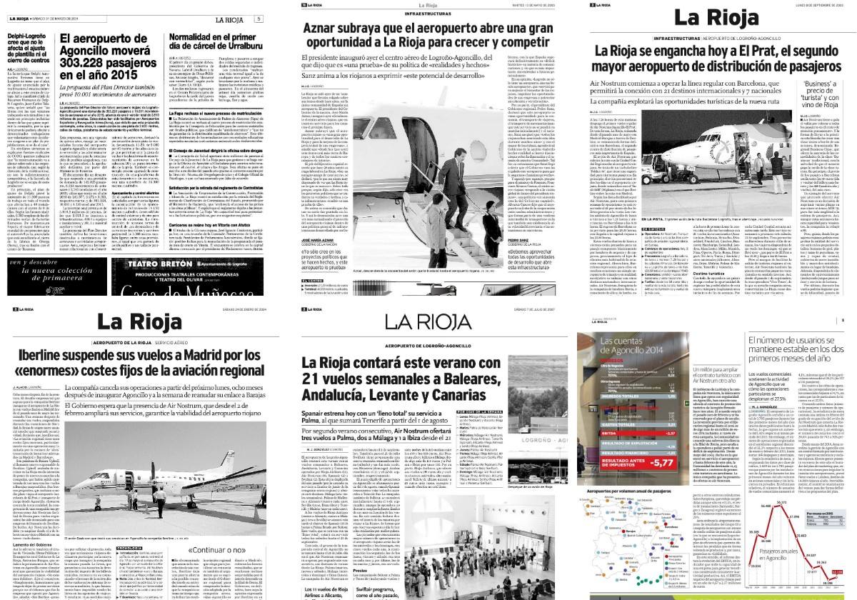 Dos décadas de noticias en el aeropuerto de Agoncillo