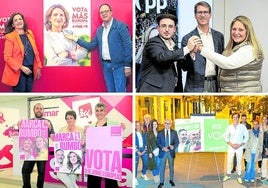 PSOE, PP, Sumar y Vox arrancaron anoche la campaña electoral de cara al 9J.