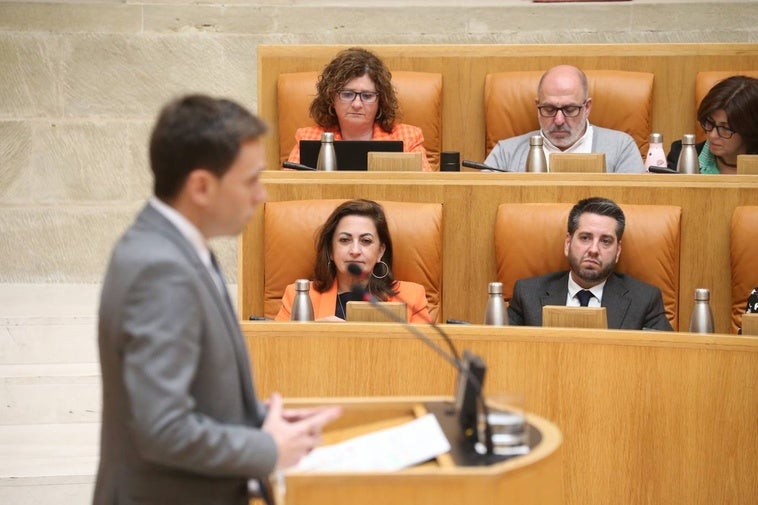 El consejero Osés, esta mañana en el Parlamento