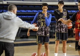 Torres y Arbosa, en un entrenamiento.