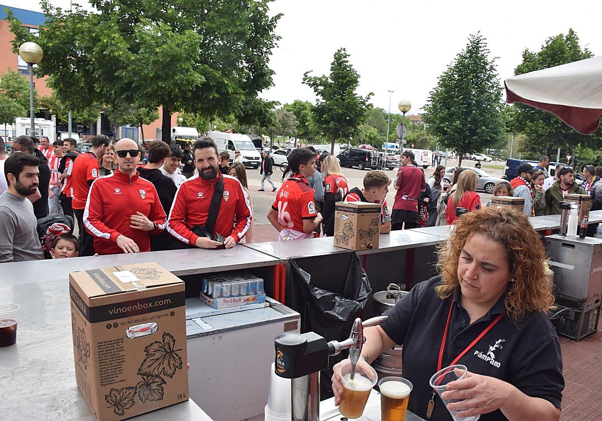Fan zone de la anterior eliminatoria ante el Guijuelo.